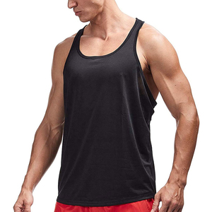 Débardeur de sport noir à séchage rapide pour homme, col rond, tricoté, pour la course et la gym - Product Image 5