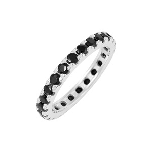 Minimalist Solid 925 Sterling Silver Onyx Eternity Band <b>Ring</b> Pave Setting Black Stone Full <b>Circle</b> Unisex Everyday Wear Fine <b>Ring</b> - Product Image 1