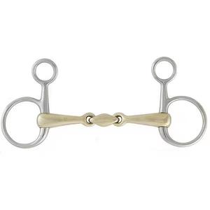 Bocado de caballo de acero inoxidable con junta de rodillo de cobre, color plateado, equipo de bridas ecuestres 2026, a la venta - Product Image 1