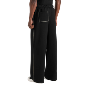 Mens Full <b>Zip</b> Hooded Streetwear Solid Tracksuit Wide Leg <b>Trousers</b> Contrast Piping <b>Side</b> Pocket Regular Fit Two Piece Wholesale - Product Image 5