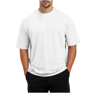 Camisetas Extra Grandes de Hombros Caídos para Hombre, 100% Algodón, Tejido de Punto Grueso de 260 g/m², Corte Cuadrado, con Logotipo Personalizado de Alta Calidad - Product Image 2