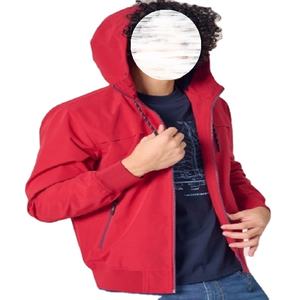 Veste à capuche de couleur unie pour hommes, grande taille, avec col en tricot plat, manteau d'hiver décontracté pour adolescents, vêtements d'extérieur chauds et à la mode - Product Image 5