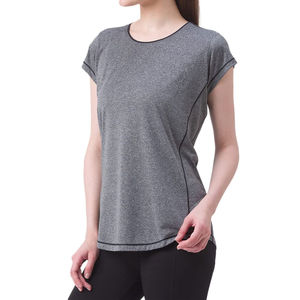 T-shirt pour femme en toile 100% coton de haute qualité, personnalisable, uni, de luxe, vente en gros, été, séchage rapide, respirant, décontracté, OEM - Product Image 3