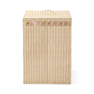Panier de rangement en rotin naturel avec couvercle, forme rectangulaire, organisateur de linge durable, fournisseur en gros, directement de l'usine - Product Image 2