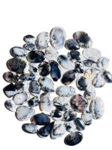 โอปอลเดนไดรติกแบบคาโบชอง – อัญมณีลายธรรมชาติ, โอปอลมอสสีดำและสีขาวสำหรับเครื่องประดับ ราคาขายส่งแบบยกชุด - Product Image 4