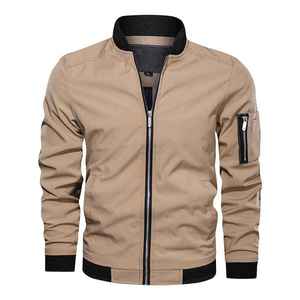 Latest Design Eco-Friendly Crew Neck Polyester/Cotton Flight Bomber <b>Jacket</b> <b>Men</b> Plus Size Crocheted Motorcycle Style <b>Summer</b> - Product Image 4