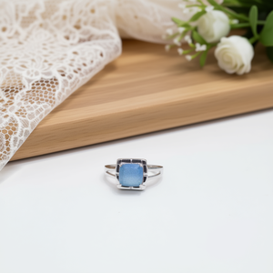 <b>Labradorite</b> Moissanite <b>Ring</b> 3.1 Grams Elegant and Unique Jewelry Accessory - Product Image 3