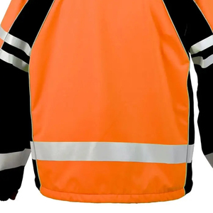 Veste de sécurité pour hommes en gros, conçue avec un tissu haute visibilité offrant une sécurité réfléchissante et un confort respirant, personnalisable - Product Image 6