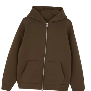 Zipper Custom Factory Wholesale Printed Solid Lined 100% Cotton Winter Woven Hoodie for Women and <b>Men</b> - Product Image 2