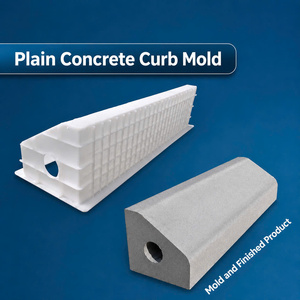Molde de Plástico PP Directo de Fábrica para Bordillo de Hormigón Prefabricado Liso - Product Image 1