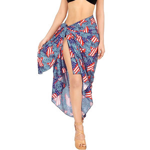 Long <b>Wrap</b> Skirt Comfortable Summer Vacation Beachwear Cover Up Women <b>Beach</b> Sarong Swim Cover Up For Adults - Product Image 2