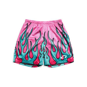 Pantalones Cortos Deportivos de Malla con Estampado de Corazones para Hombre, Transpirables, para Entrenamiento, Gimnasio, con Cordón en la Cintura, de Secado Rápido, para Correr y Hacer Ejercicio - Product Image 4