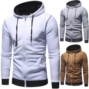เสื้อแจ็คเก็ตฮู้ดซิปเต็มตัวแบบตัดต่อสีสำหรับผู้ชาย OEM/ODM |   ผ้าฟลีซ |   หลายสี |   ขายส่งจำนวนมาก - Product Image 5