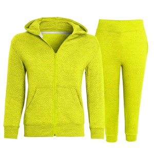 Ensemble de survêtement unisexe bleu à capuche zippé, coupe ajustée, couleur unie, avec pantalon et sweat-shirt longs à poches latérales, idéal pour l'été - Product Image 5