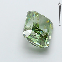 Diamant cultivé en laboratoire certifié IGI, 3,79 carats, taille Radiant, couleur vert vif fantaisie, clarté VVS2, CVD 728570699, ROYAL GEMS FOR Jewelry