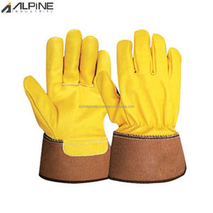 Gants de sécurité pour grimpeurs canadiens les plus vendus, en cuir de chèvre grainé, imperméables, ignifuges, anti-vibrations, pour travaux en hauteur - Product Image 2