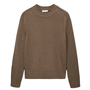 Best Quality Men Winter Knitted Sweater 100% Cotton <b>Wool</b> Blend Breathable Front Logo Soft Factory Direct Price Customized Colors - Product Image 3