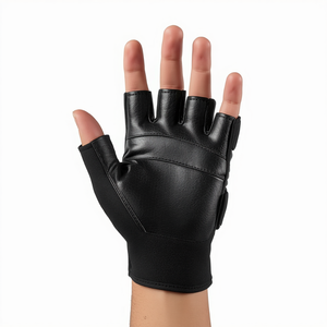 Gant de hockey sur gazon en PVC demi-doigts pour main gauche, rembourré, léger, pour entraînement et matchs, équipement de sport, vente en gros pour équipes - Product Image 3