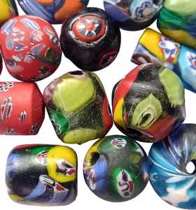 Wholesale African Trade Millefiori Java Glass Beads Vintage King <b>Chrome</b> Beads Bulk <b>Box</b> for Jewelry Making - Product Image 4