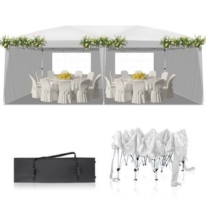 Pratica Tenda da Campeggio Bianca 3 X 6m con Due Finestre, Design Pieghevole Impermeabile - Product Image 2