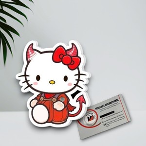 Extensions de cils magnétiques en acrylique Hello Kitty Demon, motifs papillon, diamant, carré, fleur, cœur, écologiques – Vente chaude - Product Image 3