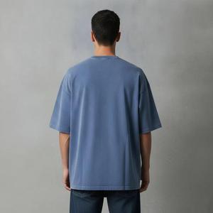 T-shirts Homme Grande Taille en Coton Lourd et Polyester, Manches Courtes, Épaules Tombantes, Respirants, Écologiques, Design Uni, Qualité Supérieure - Product Image 5