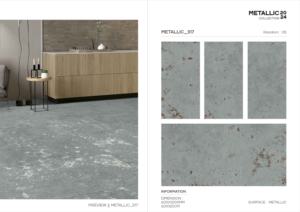 Azulejos de porcelana de alta demanda con acabado metálico en tamaño 60x120cm 600x1200mm 24x48 para aplicaciones interiores de primera calidad - Product Image 3