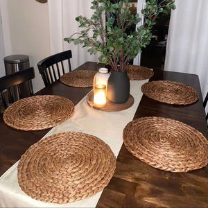 Manteles Individuales Tabletex Estilo Bohemio, de Jacinto de Agua, Ecológicos, Antideslizantes, de 10 mm, Color Personalizado, Hechos a Mano, para Comedor - Product Image 6