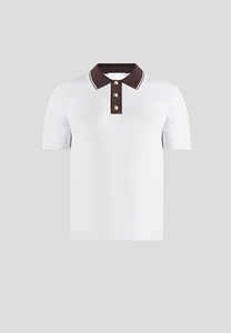 เสื้อเชิ้ตแขนสั้นสีเบจสำหรับผู้ชาย ผ้าฝ้ายทอเนื้อเรียบ สวมใส่สบาย ระบายอากาศได้ดี ทรงปกติ ลายตาเหยี่ยว สปอร์ต รับสกรีนโลโก้ ทนทาน - Product Image 5