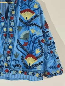 Chaqueta Reversible de Algodón Acolchado Kantha con Estampado Floral Indio para Mujer, Otoño-Invierno, Ecológica, Transpirable y Antiarrugas - Product Image 3