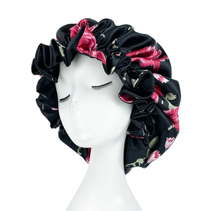 Bonnet de nuit en satin de soie personnalisé pour cheveux longs et tresses, confortable et élastique - Product Image 4