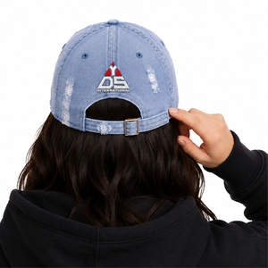 Premium Unisex Distressed Denim <b>Baseball</b> <b>Cap</b> Custom Vintage Embroidered Distressed Denim Fabric <b>Baseball</b> <b>cap</b> for Unisex - Product Image 2