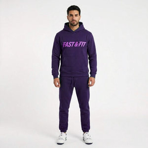 Nouveautés 2026 : Survêtements d'hiver professionnels à capuche, imprimés numériquement, décontractés, grandes tailles, unis, 100 % coton, coupe-vent, en promotion - Product Image 4