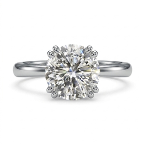 Anillo de Diamantes de Platino de Alta Gama con Engaste de Garras, Certificado IGI, Diseño de Lujo para Bodas, Compromisos y Fiestas - Product Image 1