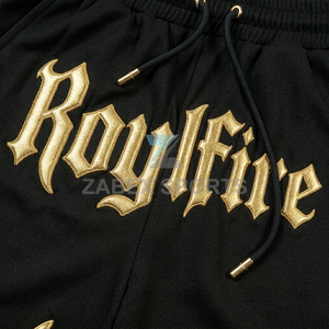 Shorts de basket-ball personnalisés 100% polyester avec motif flamme, décontractés, séchage rapide, légers, athlétiques, streetwear PAKISTAN - Product Image 2