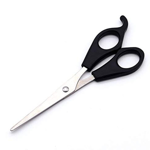 Ciseaux de barbier professionnels avec manche en plastique, ciseaux à cheveux en acier inoxydable, lame tranchante, outil de coiffure de salon, logo OEM - Product Image 1