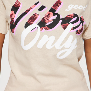 T-shirt décontracté pour femme, respirant, en maille, col rond, manches courtes, 100% coton mélangé, couleurs et tailles personnalisées, haute qualité - Product Image 5