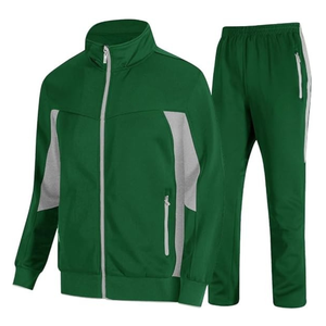 Ensemble de survêtements pour hommes personnalisés avec logo OEM, ensemble de survêtements sportifs à fermeture éclair intégrale, survêtements de course à pied, survêtements de jogging, 2 pièces - Product Image 1