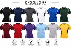 Camiseta Casual de Manga Corta para Hombre, Color Gris Azul Marino, Cuello Redondo, Secado Rápido, Transpirable, Corte Regular, Tejido de Poliéster, Patrón Geométrico - Product Image 6