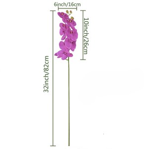 THAF-003 Flores Artificiales de Phalaenopsis de 32 Pulgadas, Orquídeas Artificiales con Tallo para Decoración del Hogar - Product Image 2
