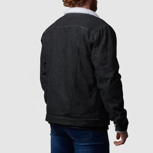 Veste en jean rétro délavée pour homme, doublure polaire personnalisée OEM, manteau en jean d'hiver haut de gamme, intérieur thermique doux - Product Image 6