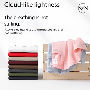 เสื้อยืด OEM ยูนิเซ็กซ์ ผ้าฝ้ายแท้ 220 กรัม แขนสั้น ระบายอากาศดี ตัดเย็บช่วงไหล่ ทรงหลวม สวมใส่สบาย เหมาะกับฤดูร้อน สีพื้น แฟชั่น - Product Image 2