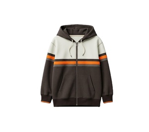 Sweat à capuche zippé personnalisé pour homme, en molleton épais 400 g/m², 100 % coton, respirant, écologique, de haute qualité, avec strass et effet délavé à l'acide - Product Image 5