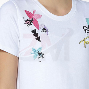 Camiseta Gráfica Ligera, Informal y Moderna para Actividades al Aire Libre, Camiseta Bordada para Mujer, Ropa Informal de Primera Calidad - Product Image 5