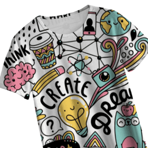 เสื้อยืดคอกลมแขนสั้นผู้ชาย ลายการ์ตูน ทรงปกติ สวมใส่สบาย ผ้าฝ้ายเจอร์ซีย์ถัก 100% - Product Image 5