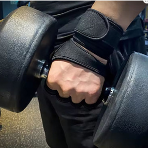 Qaswa Sports Half Finger Leather Fitness Gloves Lace-Up Adjustable Wrist Strap Shockproof Breathable Lightweight Unisex Weight - Product Image 4