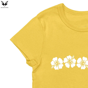 Buen Proveedor, Conjuntos de Bikini de Dos Piezas de Poliéster y Spandex con Diseño Floral y Cuello Redondo, Manga Corta, Último Diseño Personalizado - Product Image 6