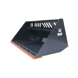 Godet à neige/mulchage robuste de 72 po pour mini-chargeuse, bord à bords coupés, capacité de charge de 1500 lb, fixation rapide universelle pour TMG SN72 de 5 tonnes, neuf - Product Image 2