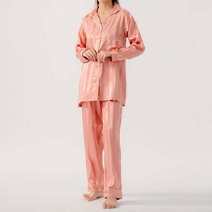 Conjunto de Pijamas de Seda para Mujer, Impresión Digital Personalizada, Seda 100% Pura, Alta Calidad, Secado Rápido, Logotipo Personalizado - Product Image 4