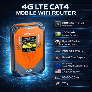 Routeur Wi-Fi portable DNXT, <span class=keywords><strong>modem</strong></span> de poche, appareil 4G B20, Wi-Fi mobile, 4000 mAh, écran LCD, <span class=keywords><strong>USB</strong></span> Type-C, design mécanique - Product Image 2